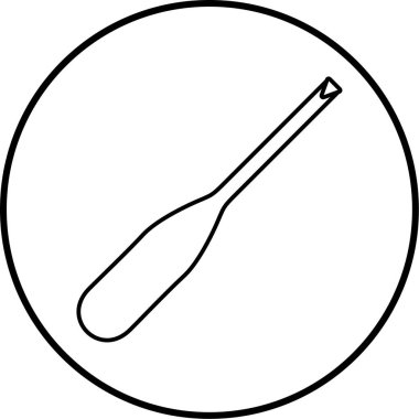 Bir kürek simgesinin vektör illüstrasyonu