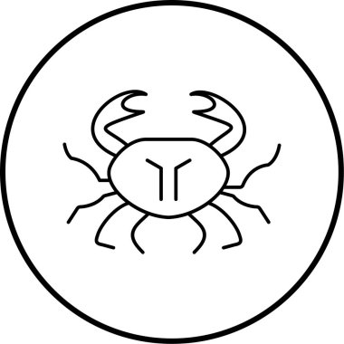 Yengecin vektör illüstrasyon simgesi