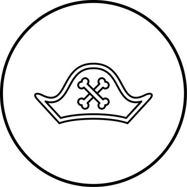 Korsan şapkasının vektör çizimi