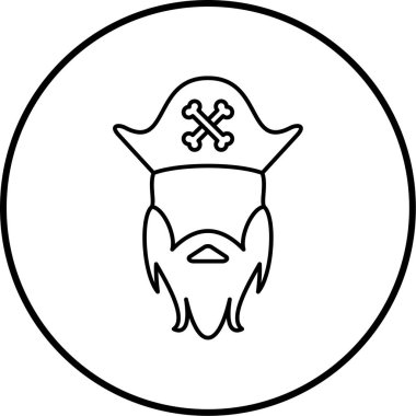 Bir korsan simgesinin vektör çizimi