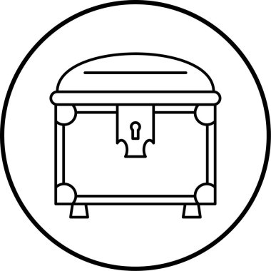 Klasik göğüs simgesinin vektör illüstrasyonu