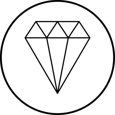 Elmas simgesi vektör illüstrasyonu