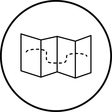 Harita. Web simgesi basit illüstrasyon