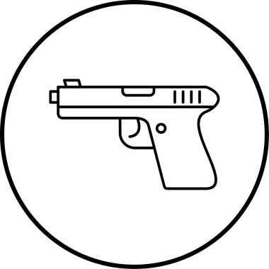 Bir silah simgesinin vektör illüstrasyonu