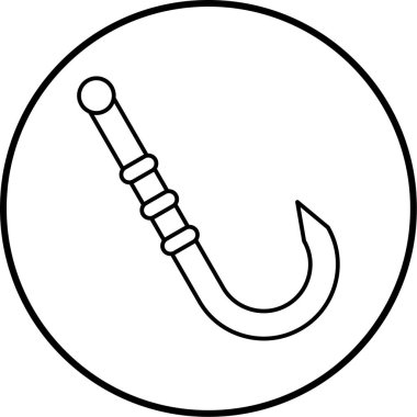 Balık kancası simgesinin vektör illüstrasyonu