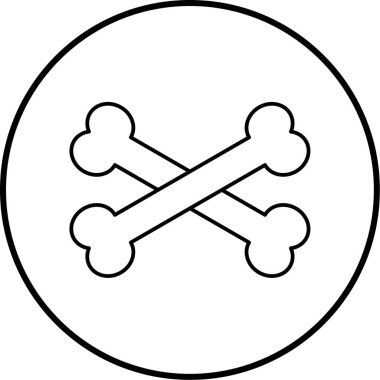 Kemik. Web simgesi basit illüstrasyon