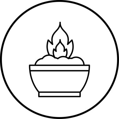 Vektör illüstrasyonu, sıcak yiyecek simgesi