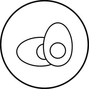 Yumurta. Web simgesi basit illüstrasyon