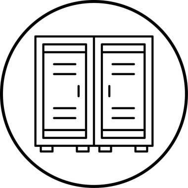 Kütüphane kitabı simgesi. Web tasarımı için eğitim masası vektör çizgisi simgelerinin basit çizimi