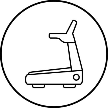 Koşu bandı. Web simgesi basit illüstrasyon