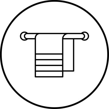 Havlu simgesinin vektör illüstrasyonu