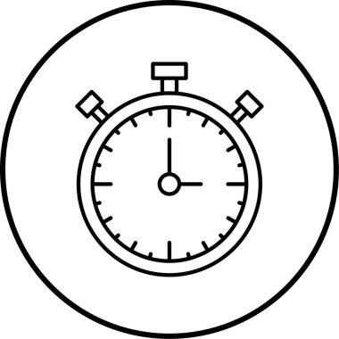 Saat. Web simgesi basit illüstrasyon