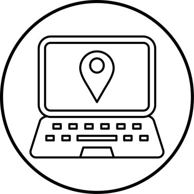 Bilgisayar. Web simgesi basit illüstrasyon