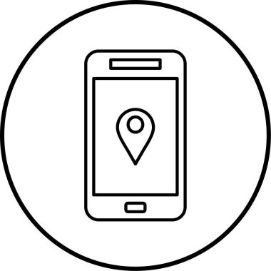 Cep telefonu. Web simgesi basit illüstrasyon