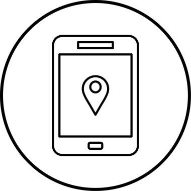 Cep telefonu. Web simgesi basit illüstrasyon