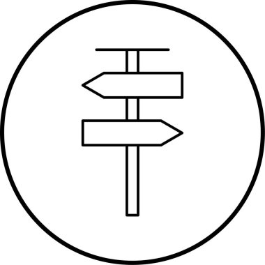 Yönün vektör illüstrasyonu Simgesi