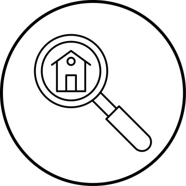 Beyaz arkaplanda emlak simgesi izole edildi