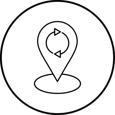 konum simgesi, vektör çizimi