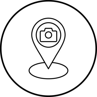 Konum simgesinin vektör illüstrasyonu