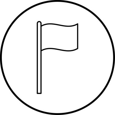 Bayrak simgesinin vektör illüstrasyonu