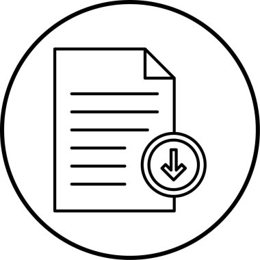 Belge. Web simgesi basit illüstrasyon