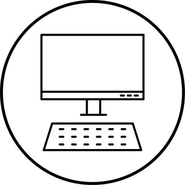 Bilgisayar monitörü. Basit resimleme