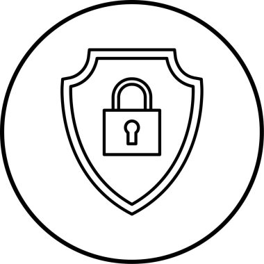 Kalkan. Web simgesi basit illüstrasyon