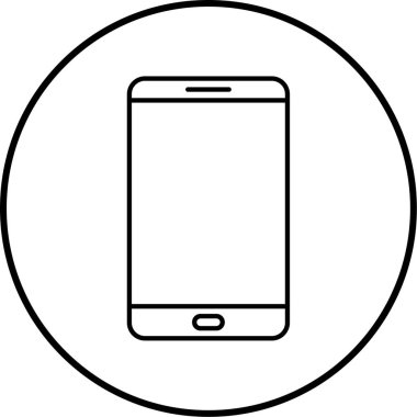 Cep telefonu simgesi, vektör illüstrasyonu