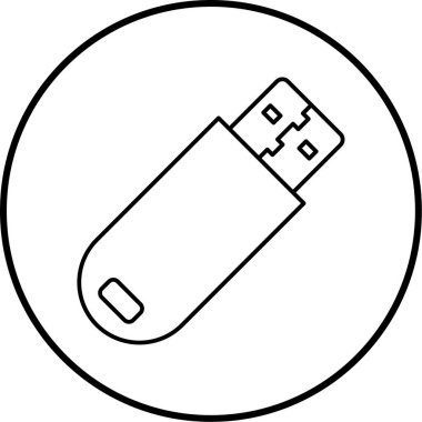 usb flash disk vektör illüstrasyonu