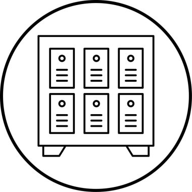 Dolap. Web simgesi basit illüstrasyon