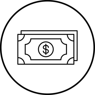 Dolar. Web simgesi basit illüstrasyon