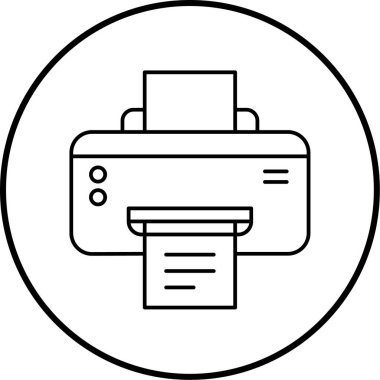 Yazıcı. Web simgesi basit illüstrasyon