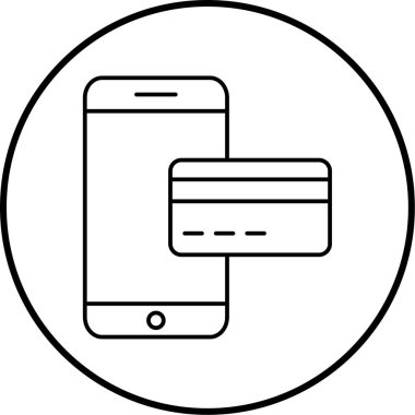 cep telefonu ve kredi kartı simgesi