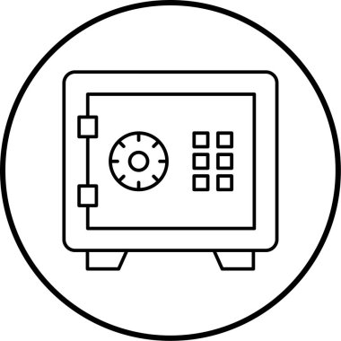 Güvenli kasa. Basit resimleme