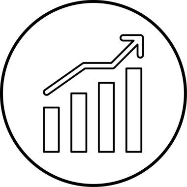 iş grafiği simgesi, vektör illüstrasyonu