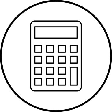 hesap makinesi simgesi, vektör illüstrasyonu 