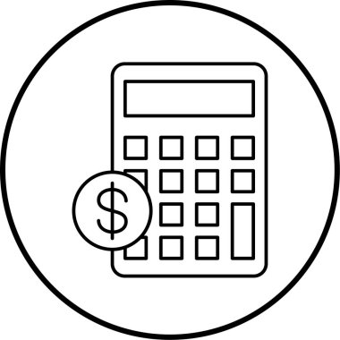 Hesap makinesi. Web simgesi basit illüstrasyon