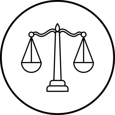 bir ölçek simgesinin vektör tasarımı