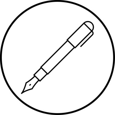 Kalem. Web simgesi basit illüstrasyon