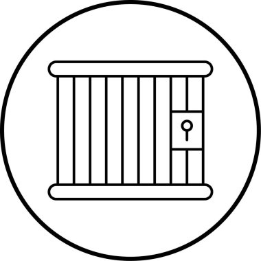 Hapishane. Web simgesi basit tasarım