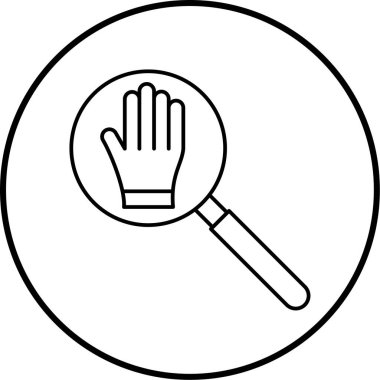 Büyüteç simgesi. Web için basit arama vektör simgeleri çizimi