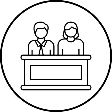 iş insanları simgesi, vektör illüstrasyonu