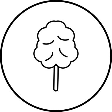 Bir ağaç simgesinin vektör illüstrasyonu