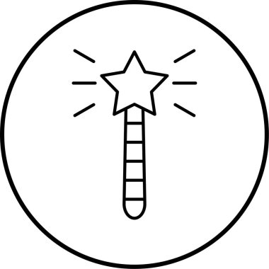 Sihirli değnek. Basit resimleme