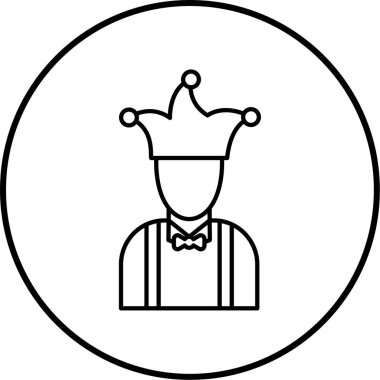 Soytarı simgesinin vektör illüstrasyonu 