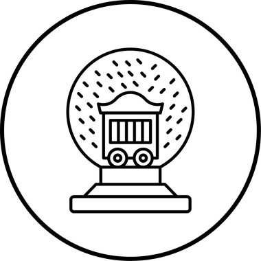 Sihirli top. Web simgesi vektör illüstrasyonu 