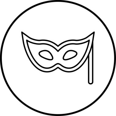 Maske. Web simgesi basit illüstrasyon