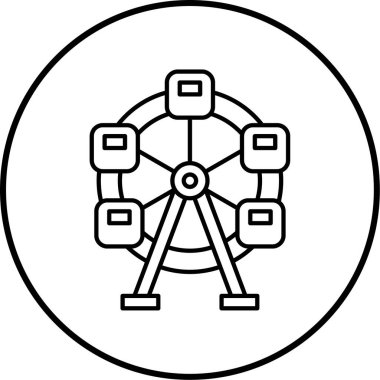 Bir lunapark simgesinin vektör illüstrasyonu