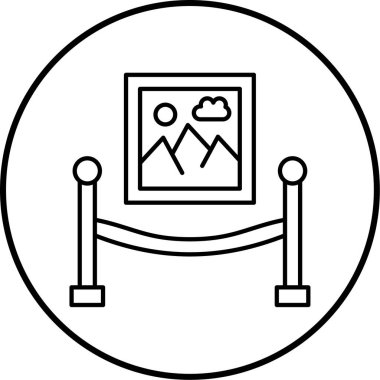 Bir galeri simgesinin vektör illüstrasyonu