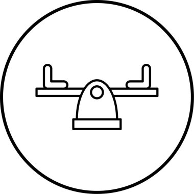 Web için salıncak simgesi, vektör illüstrasyonu 